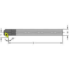 A12Q SDXCR3 Steel Boring Bar w/Coolant - All Tool & Supply