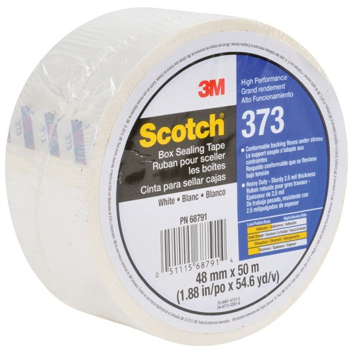 Scotch Box Sealing Tape 373 White 48 mm × 50 m - All Tool & Supply