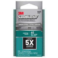 ‎3M SandBlaster Advanced Sanding Sanding Sponge 20909-60 60 grit 3-3/4″ × 2-1/2 × 1″ - All Tool & Supply