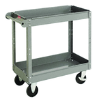 16"W x 30"D x 32"H Service Cart w/16 GA Posts, 5" Dia. Casters Powder Coat Finish - All Tool & Supply