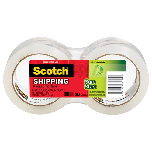 ‎Scotch Sure Start Shipping Packaging Tape 3450-2 1.88″ × 54.6 yd (48 mm × 50 m) - All Tool & Supply