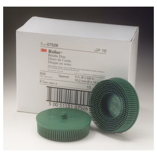 Scotch-Brite Roloc Bristle Disc RD-ZB 07526 50 TR Green 76 mm DSI Insert - All Tool & Supply