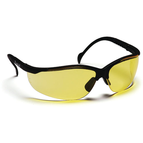 Safety Glasses - Amber Lens, Black Frame Venture II Style - All Tool & Supply