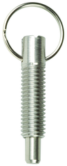 Hand Retractable Spring Plunger with Pull Ring - .75 lbs Initial End Force, 3 lbs Final End Force (3/8-16 Thread) - All Tool & Supply