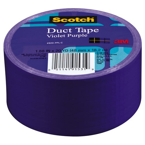 Scotch Duct Tape 920-PPL-C 1.88″ × 20 yd (48 mm × 18 2 m) Purple - All Tool & Supply