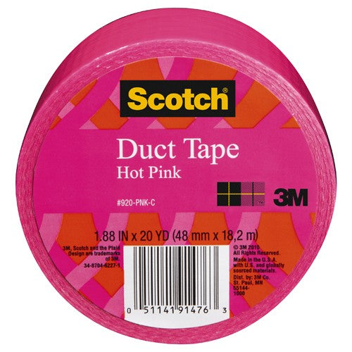 Scotch Duct Tape 920-PNK-C 1.88″ × 20 yd (48 mm × 18 2 m) Pink - All Tool & Supply