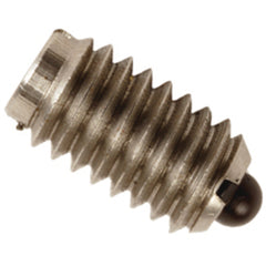 End Force Spring Plunger - 1.5 lbs Initial End Force, 40.75 lbs Final End Force (8–32 Thread) - All Tool & Supply