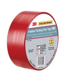 List 5903 50" x 60 yds Outdoor Masking Poly Tape - Red - All Tool & Supply