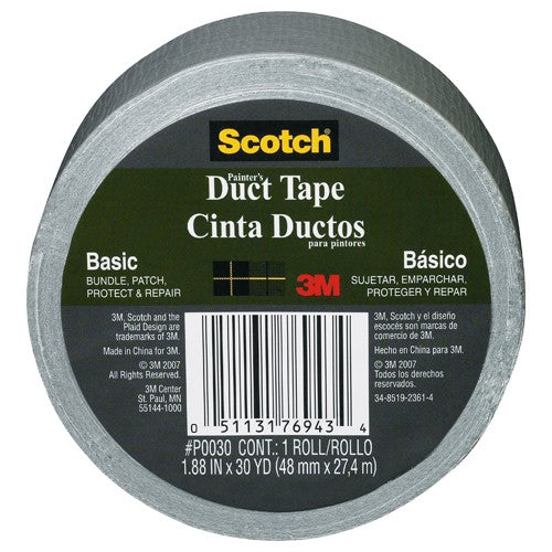 3M Basic Painter's Duct Tape P0030 1.88″ × 30 yd (48 mm × 27.4 m) - All Tool & Supply