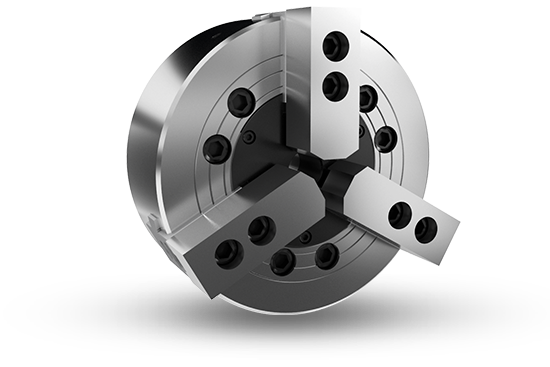 Auto Strong VA Series 3-jaw wedge type non through-hole power chuck (adapter included) - Part # V-218A15 - Exact Industrial Supply