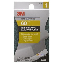 ‎3M Performance Sanding Sponge 03068 1 inch × 2-5/8 inch 60 Grit - All Tool & Supply