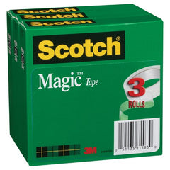 ‎Scotch Magic Invisible Tape 810-3PK 3/4″ × 36 yd × 0″ (19 mm × 32 9 m) - All Tool & Supply