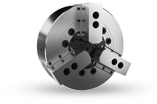 Auto Strong VRA Series Non through-hole power chuck for vertical lathe (adapter included) - Part # VIT-224RA15 - Exact Industrial Supply