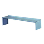 Shelf Riser for Work Bench 48"W x 10-1/2"H made of 14 GA w/Rear Flange as Stop - All Tool & Supply