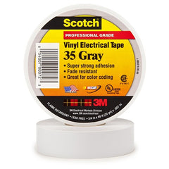 Scotch Vinyl Color Coding Electrical Tape 35 3/4″ × 66 ft Gray - All Tool & Supply