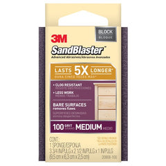 ‎3M SandBlaster Advanced Sanding Sanding Sponge 20908-100 100 grit 3-3/4″ × 2-1/2 × 1″ - All Tool & Supply