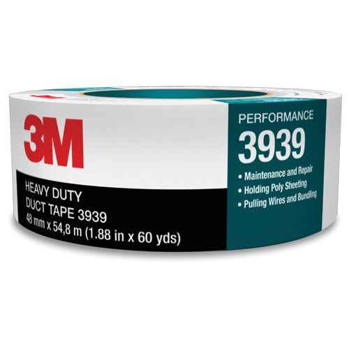 3M Heavy Duty Duct Tape 3939 Silver 24 mm × 54.8 m 9.0 mil - All Tool & Supply