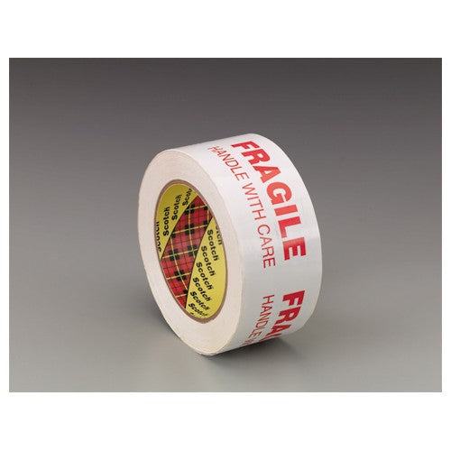 Scotch Printed Message Box Sealing Tape 3772 White 48 mm × 100 m - All Tool & Supply