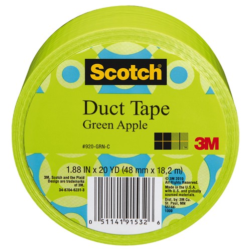 Scotch Duct Tape 920-GRN-C 1.88″ × 20 yd (48 mm × 18 2 m) Green - All Tool & Supply