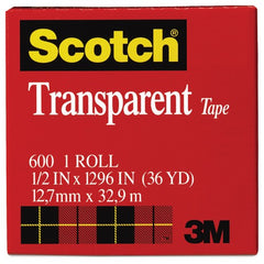 ‎Scotch Transparent Tape 600-2P34-72 3/4″ × 2592″ (19 mm × 65 8 m) - All Tool & Supply