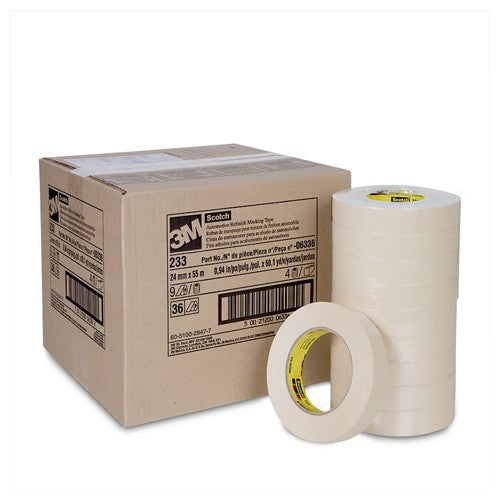 Scotch Automotive Refinish Masking Tape 233 06336 24 mm × 55 m - All Tool & Supply