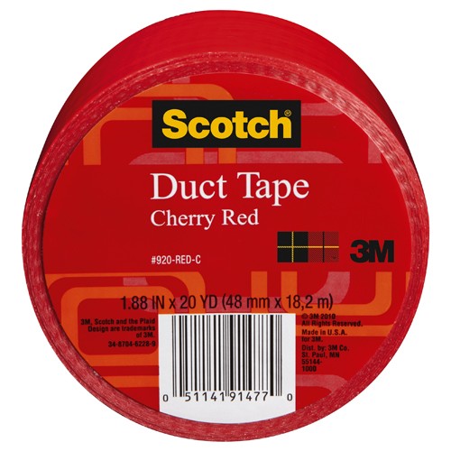 Scotch Duct Tape 920-RED-C 1.88″ × 20 yd (48 mm × 18 2 m) Red - All Tool & Supply